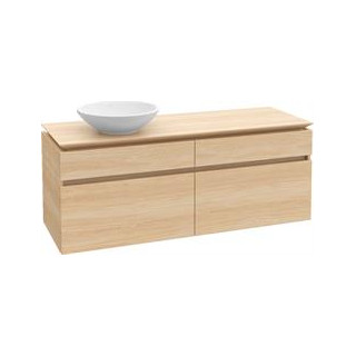 Szafka podumywalkowa Villeroy&Boch Legato, 1200x550x500 mm, Glossy White, miejsce na umywalkę z lewej strony, oświetlenie LED- s