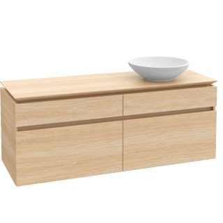 Szafka podumywalkowa Villeroy&Boch Legato, 1200x550x500 mm, Glossy White, miejsce na umywalkę z prawej strony, oświetlenie LED- 