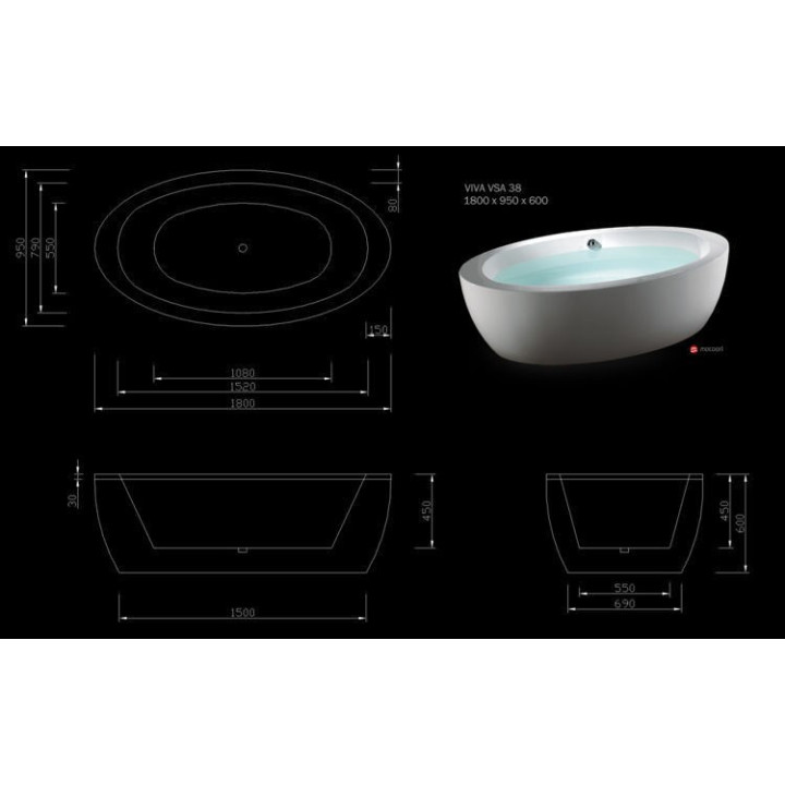 Wanna do zabudowy MARCOONI VBS-21 170x85 cm- sanitbuy.pl