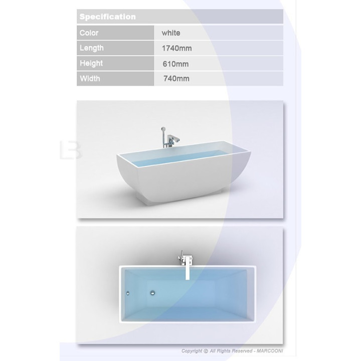 Wanna do zabudowy MARCOONI VBS-21 170x85 cm- sanitbuy.pl