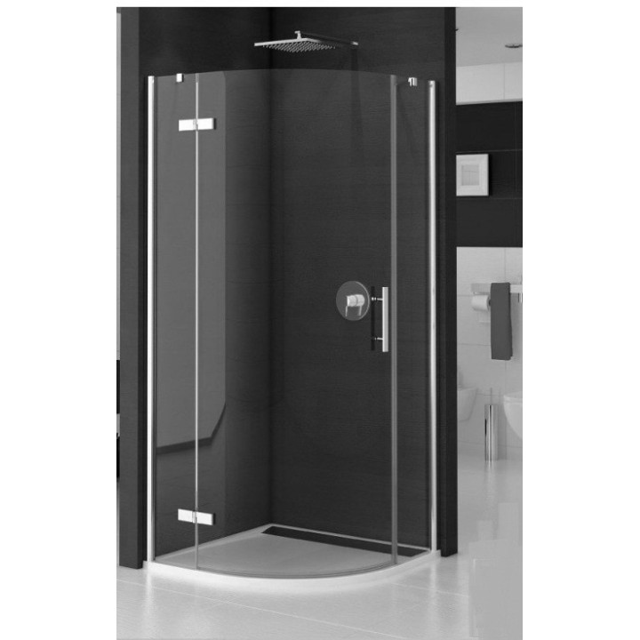 Sprchový kút Ronal Pur P3P Štvrťkruhová, dverí Z 1 časti, ľavé 80 cm- sanitbuy.pl