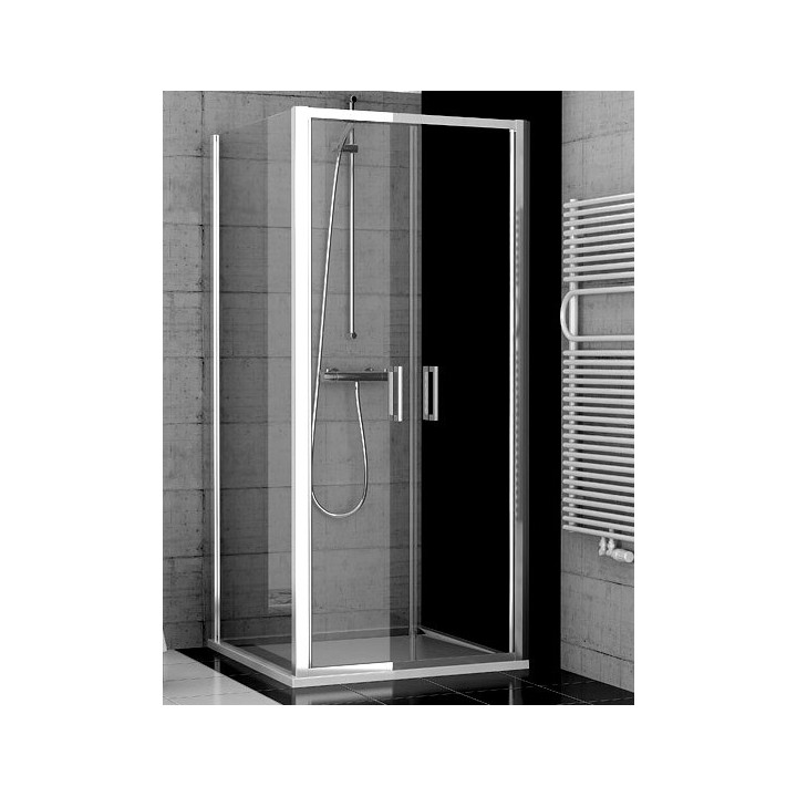 Štvorcový sprchovací kút 90 cm z rozsuwanymi drzwiami Ronal Pur Light S, lesklá- sanitbuy.pl