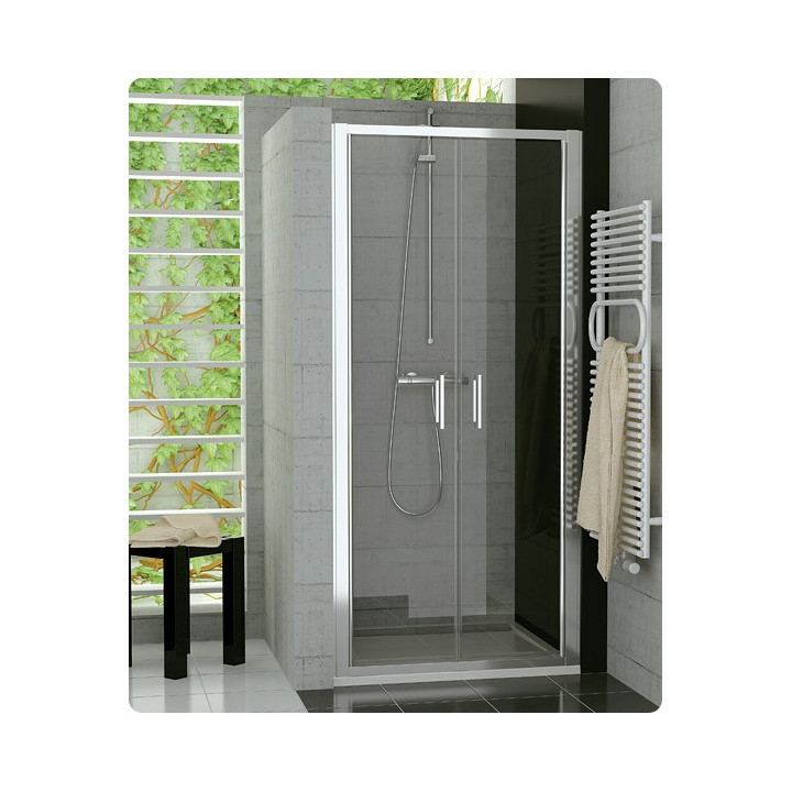 Štvorcový sprchovací kút 90 cm z rozsuwanymi drzwiami Ronal Pur Light S, lesklá- sanitbuy.pl