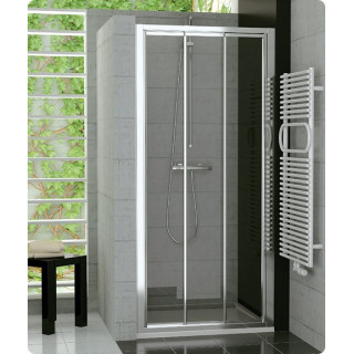 Štvorcový sprchovací kút 90 cm z rozsuwanymi drzwiami Ronal Pur Light S, lesklá- sanitbuy.pl