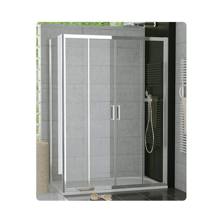 Štvorcový sprchovací kút 90 cm z rozsuwanymi drzwiami Ronal Pur Light S, lesklá- sanitbuy.pl