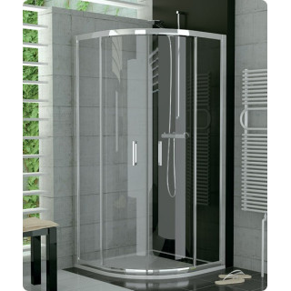 Štvorcový sprchovací kút 90 cm z rozsuwanymi drzwiami Ronal Pur Light S, lesklá- sanitbuy.pl