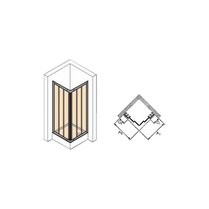 Dverí Huppe Aura Elegance , 900 x 900 mm, sklo číre strieborná mat , - sanitbuy.pl