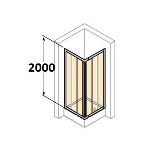 Dverí Huppe Aura Elegance , 900 x 900 mm, sklo číre strieborná mat , - sanitbuy.pl