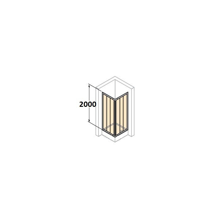Dverí Huppe Aura Elegance , 900 x 900 mm, sklo číre strieborná mat , - sanitbuy.pl