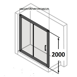 Dverí Huppe Aura Elegance , 900 x 900 mm, sklo číre strieborná mat , - sanitbuy.pl