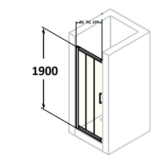 Dverí Huppe Aura Elegance , 900 x 900 mm, sklo číre strieborná mat , - sanitbuy.pl