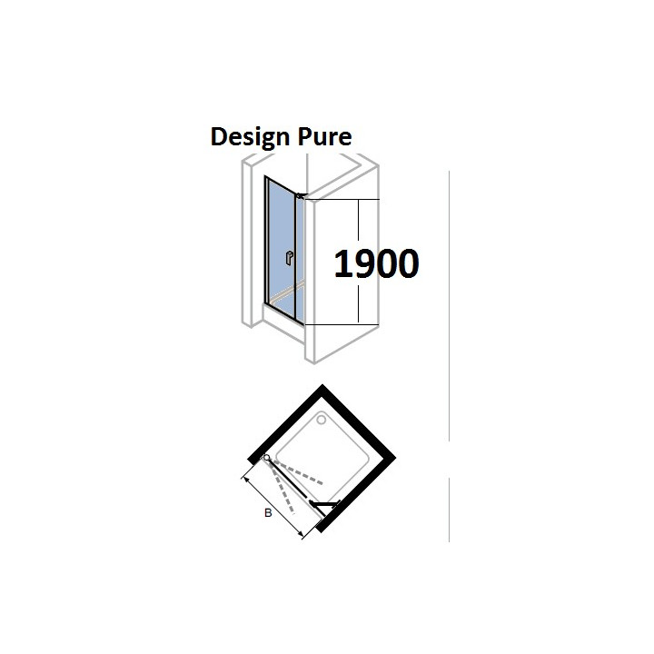 Dverí sprchové huppe design 501 - skladacie, šírka 800 mm- sanitbuy.pl