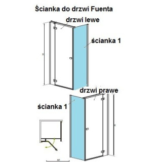 Zástena Radaway Eos II PND 110 pravé- sanitbuy.pl