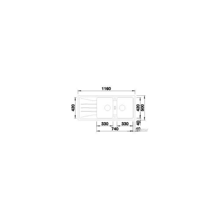 Zlewozmywak vstavaná 78x50 cm Blanco BLANCOMETRA 6 S Compact- sanitbuy.pl