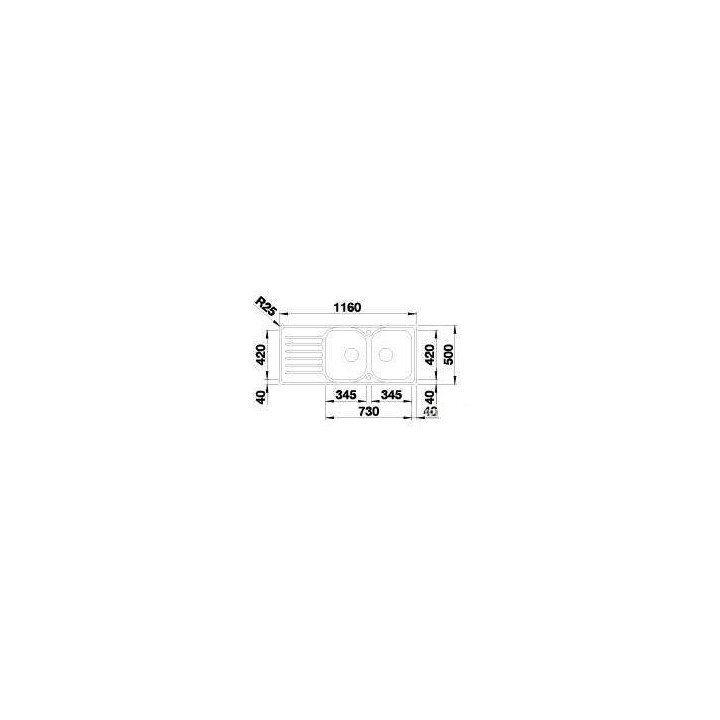Zlewozmywak vstavaná 78x50 cm Blanco BLANCOZIA 45 S- sanitbuy.pl