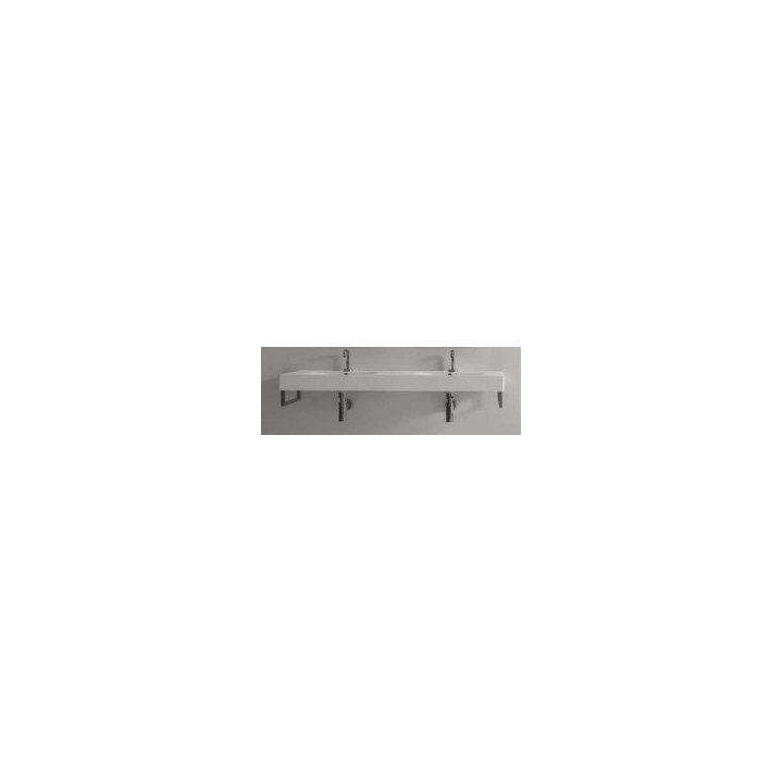 Umywalka Kerasan Cento podwójna 140x45 cm- sanitbuy.pl