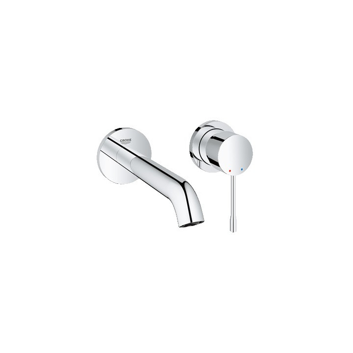 Bateria umywalkowa Grohe Essence ścienna, dł. 183 mm, chrom, 2-otworowa- sanitbuy.pl