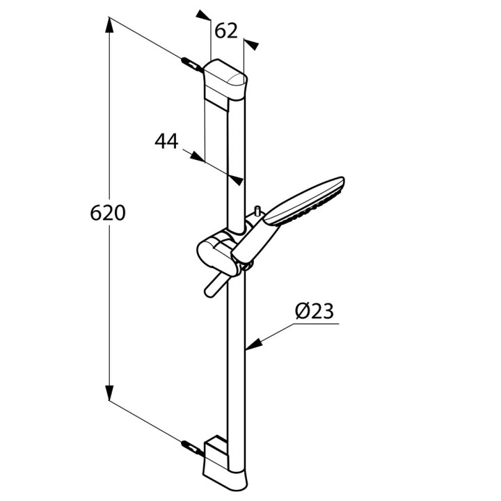 Zestaw prysznicowy Kludi Freshline 3S ze słuchawką i drążkiem 90 cm- sanitbuy.pl