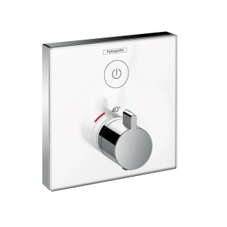 Bateria wannowa termostatyczna Hansgrohe ShowerTablet Select 700 natynkowa, biały/chrom, 2 odbiorniki- sanitbuy.pl