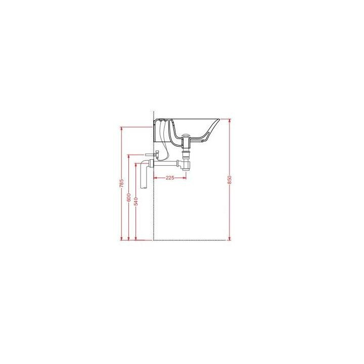 Syfon cylindryczny Artceram dł. 225 mm, chrom- sanitbuy.pl