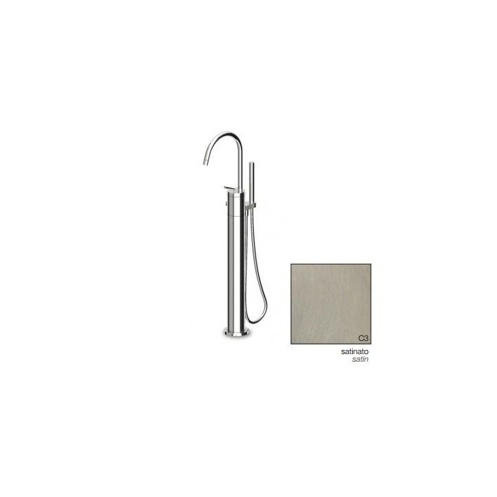 Bateria wannowa Zucchetti Isystick wolnostojąca, wys. 905 - 945 mm, chrom,  z prysznicem, el. zewnętrzny- sanitbuy.pl