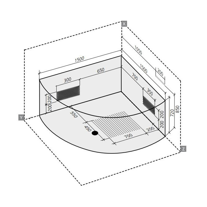 Wanna owalna Ruben Love 150 x 150 cm, biała, system hydromasażu Rexus Champagne- sanitbuy.pl