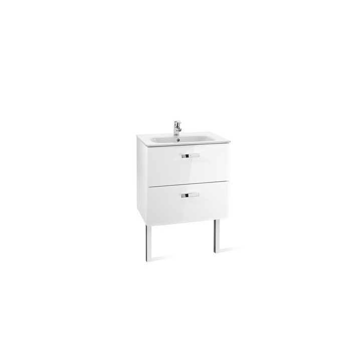 Zestaw szafka + umywalka Roca Victoria Basic Unik 60 cm biały, 2 drzwi- sanitbuy.pl