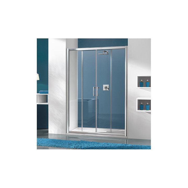 Dverí posuvné Sanpast 4/TX5b, zo 4 častí, 130x190 cm, sklo číre W0, Glass Protect- sanitbuy.pl
