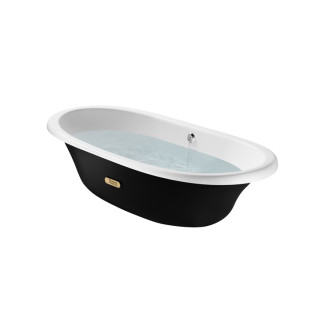 Vaňa Oválna Roca Newcast wym. 1700 x 850 x 420, biela, voľne stojaca- sanitbuy.pl