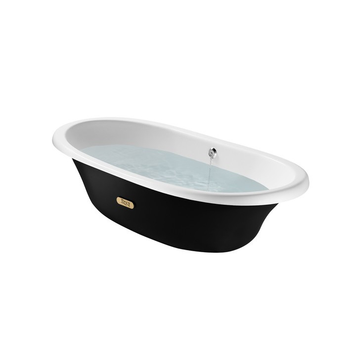 Vaňa Oválna Roca Newcast wym. 1700 x 850 x 420, biela, voľne stojaca- sanitbuy.pl