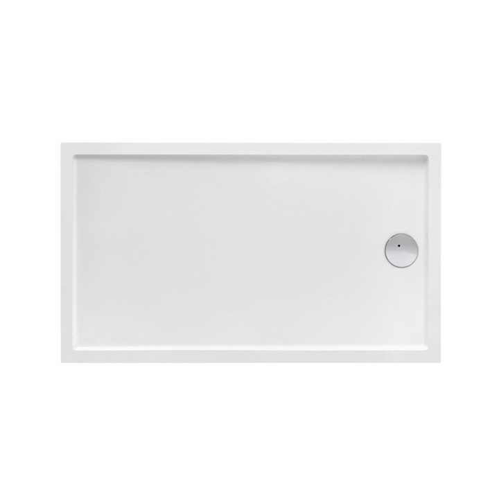 Štvorcová sprchová vanička, akrylátové Roca Malaga Square Flat 90 x 90 x 4 cm, biela - sanitbuy.pl