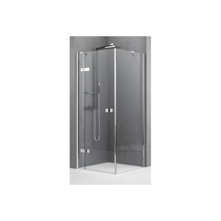 Dverí dvojdielny Novellini Louvre G+F dverí szer. 87,5 - 90,5 cm, ľavé, číre, chróm- sanitbuy.pl