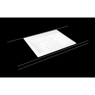 Umývadlo na stěnu Kaldewei Centro 60 x 50 x 12 cm, biela, otvor na batériu, bez prepadu, powierzchnia uszlachetniona- sanitbuy.p