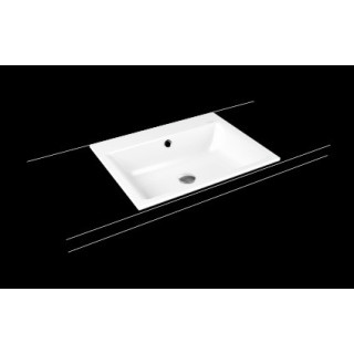 Zápustné umývadlo Kaldewei Puro 46 x 46 x 14 cm, biela, otvor na batériu, z prepadom, powierzchnia uszlachetniona- sanitbuy.pl