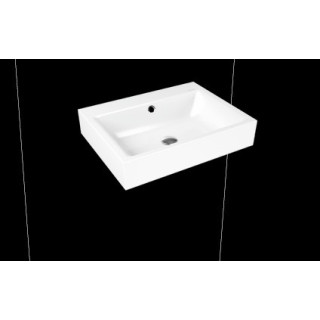 Umývadlo na stěnu Kaldewei Puro 46 x 46 x 12 cm, biela, otvor na batériu, z prepadom, powierzchnia uszlachetniona- sanitbuy.pl