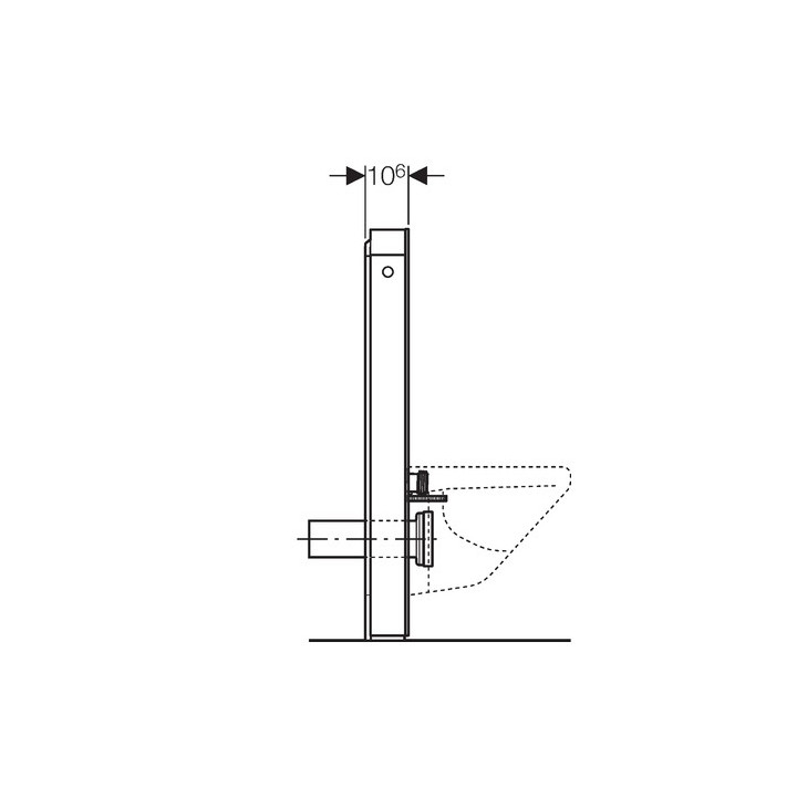 Sanitární modul Geberit Monolith do WC stojącego, čierna, H101- sanitbuy.pl