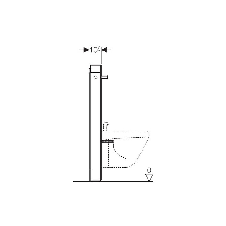 Sanitární modul Geberit Monolith do WC wiszącego, biela/hliník, H101, upevnenie 18/23 cm- sanitbuy.pl