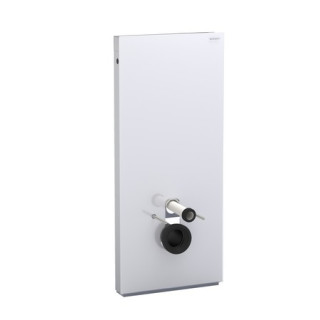 Sanitární modul Geberit Monolith Plus do WC wiszącego, sklo biele/hliník, H114, upevnenie 18 cm- sanitbuy.pl