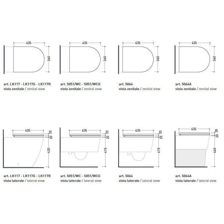 Sedátko WC Flaminia Link43,5 x 36 cm, biela, poliester- sanitbuy.pl