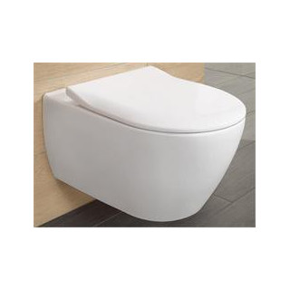 Závesné wc Villeroy&Boch Subway 2.0 Combi-Pack  spolu s pozvoľným sklápaním sedadlo cienką, biela- sanitbuy.pl