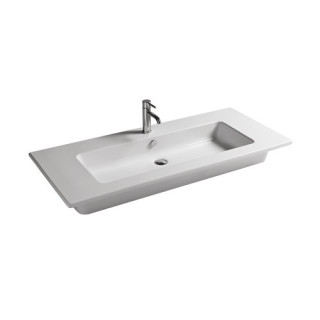 Umývadlo wiszaca Galassia Eden biela, 121 x 46 x 12 cm, dvojitý, prepad i otvor na batériu- sanitbuy.pl