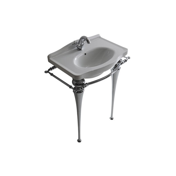 Nohy 75 cm podumywalkowe Galassia Ethos chróm, s relingom, wys. 795 mm, retro- sanitbuy.pl