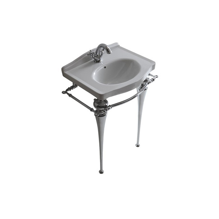 Nohy 65 cm podumywalkowe Galassia Ethos chróm, s relingom, wys. 795 mm, retro- sanitbuy.pl