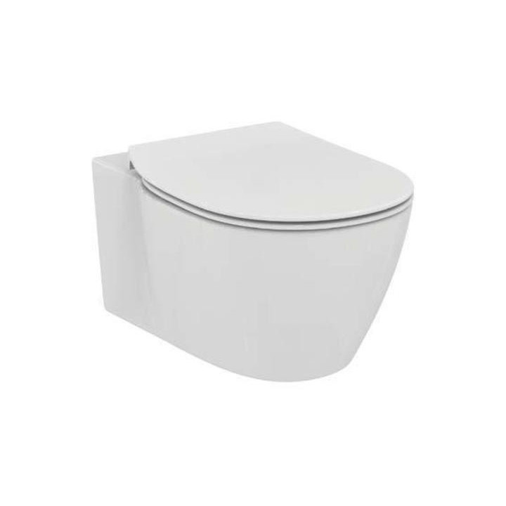 Závesné wc WC Ideal Standard 36,5x54 cm Connect Rimles Aquablade biela- sanitbuy.pl