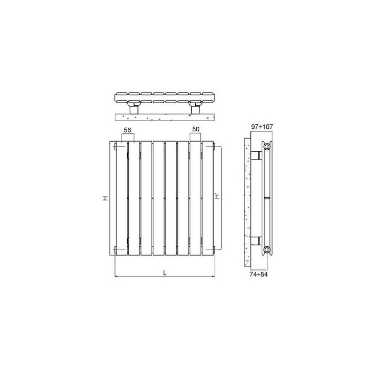Radiátor Irsap Piano Vertikálny 52x23,2 cm - biela- sanitbuy.pl