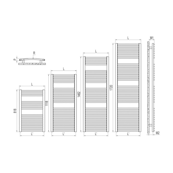 Radiátor Irsap Piano Vertikálny 52x23,2 cm - biela- sanitbuy.pl
